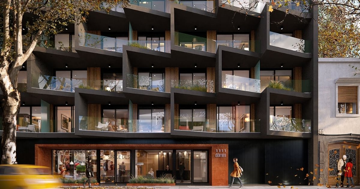 Render de Dómini Soriano, proyecto inmobiliario de la constructora JD ltda