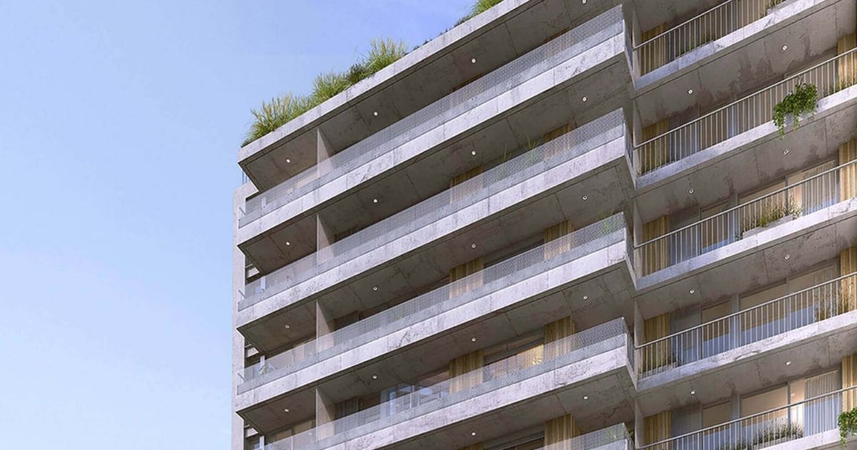 Render de Domini Roxlo, proyecto inmobiliario de la constructora JD ltda